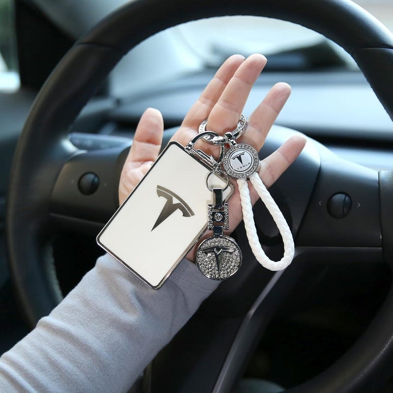 Tesheer for Tesla Key Card Holder Bling Key Chain Card Key Holder for Model S/X/3/Y Cybertruck Keychain - Image 2